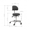 Tabouret avec dossier Rhoda (gris) | Distributeur officiel de WEELKO