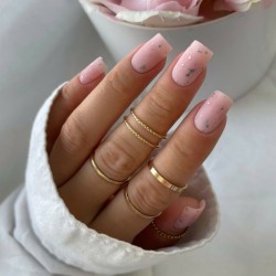 Semilac T23 Top No Wipe Flower Flakes Mate 7ml | MaterielEsthetique.fr