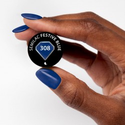 Vernis Semilac nº308 (Festive Blue) | MaterielEsthetique.fr