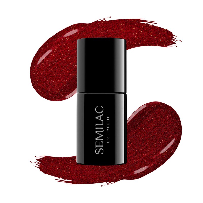 Vernis Semilac nº347 Semilac Pretty Red Glitter | MaterielEsthetiqu...