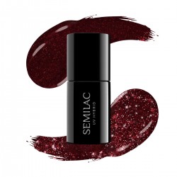 Vernis Semilac nº393 (Sparkling Black Cherry) | MaterielEsthetique.fr