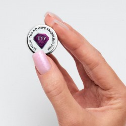 Semilac T17 Top No Wipe Sparkling Pink 7ml | MaterielEsthetique.fr