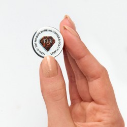 Semilac T13 Top No Wipe Blinking Copper & Gold Flakes 7ml | Materie...