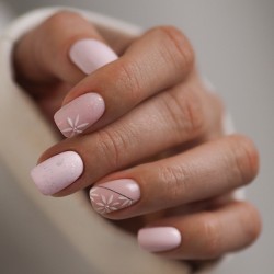 Semilac T26 Top No Wipe Matte Peach Galaxy 7ml | MaterielEsthetique.fr