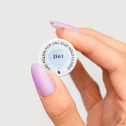 Vernis Classique Semilac Couleur&Top 2en1 BLUE HOLO GLAZED | Materi...