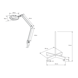 Lampe loupe à leds Magni | Distributeur officiel de WEELKO