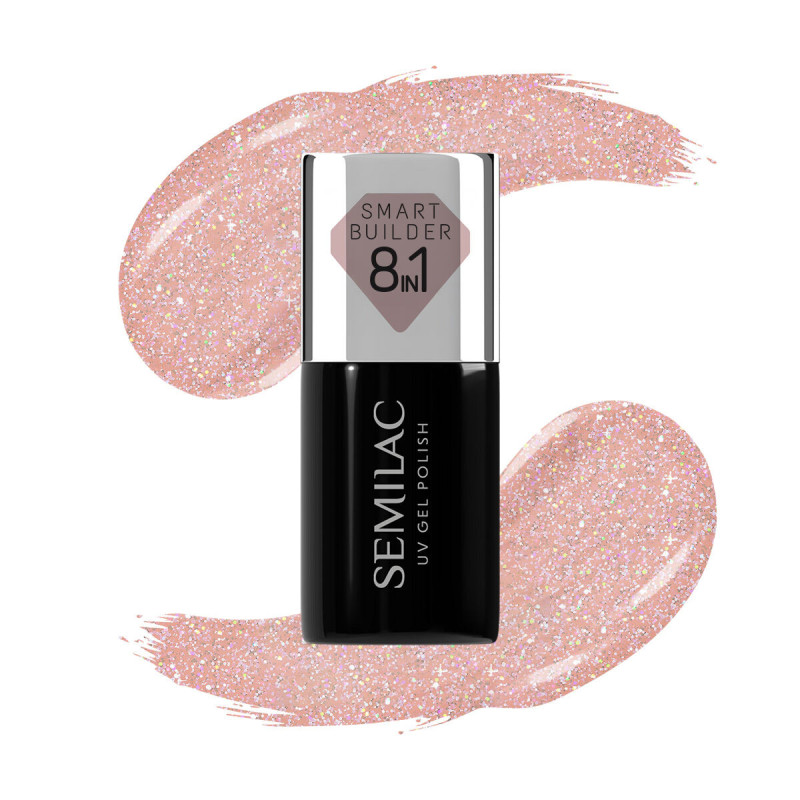 Semilac 804 Smart Builder Glitter Soft Beige 7ml | MaterielEsthetiq...