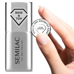 Semilac 2in1 Base&Top Hard 7ml | MaterielEsthetique.fr