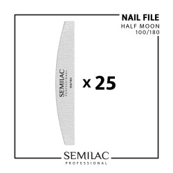 Semilac Pro Pack 25 limas media luna 100/180