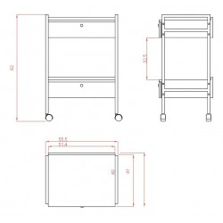 Guéridon 2 étagères Easy | Distributeur officiel de WEELKO
