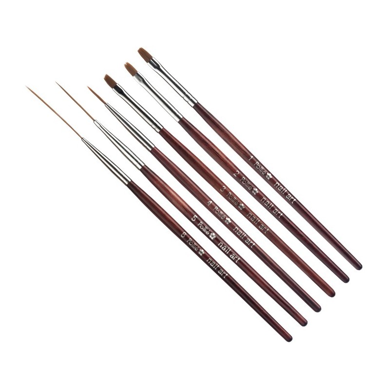 Set 6 pinceaux décoration Nail Art | Fournisseur spécialisé de manu...