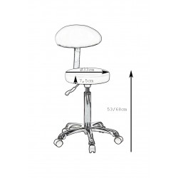Tabouret avec dossier Saturne+ | Distributeur officiel de WEELKO