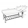 Table fixe Luna (2 plans) | Distributeur officiel de WEELKO