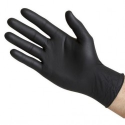 Gants nitrile noir 100 und  Grande variété d'articles jetables pou