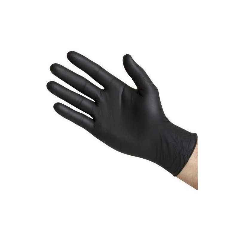 Gants nitrile noir 100 und  Grande variété d'articles jetables pou