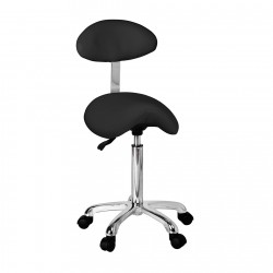 Tabouret avec dossier Uranus+ (noir) | Distributeur officiel de WEELKO