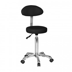 Tabouret avec dossier Saturne+ (noir) | Distributeur officiel de WE...