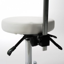 Tabouret avec dossier Rhoda (gris) | Distributeur officiel de WEELKO