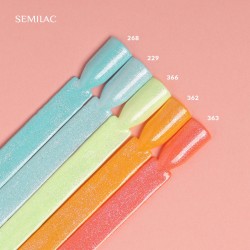 Semilac T17 Top No Wipe Sparkling Pink 7ml | MaterielEsthetique.fr