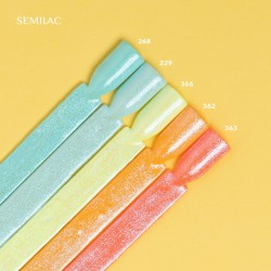 Semilac T18 Top No Wipe Sparkling Blue 7ml | MaterielEsthetique.fr
