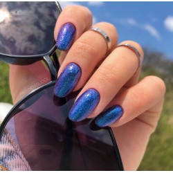 Semilac T18 Top No Wipe Sparkling Blue 7ml | MaterielEsthetique.fr